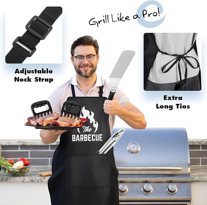 31PCS Griddle Accessories Kit for Blackstone, Flat Top Hibachi Grill Spatula Set with 2 Melting Domes, Burger Press, Patty Maker and Apron, Professional Teppanyaki Tools Gifts for Outdoor BBQ
