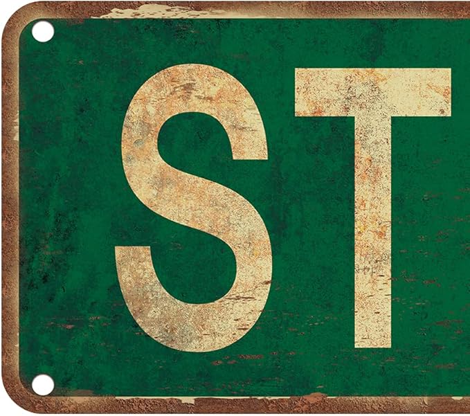 Saraheve Street Sign Vintage Rustic Retro 4x16 inch Tin Sign