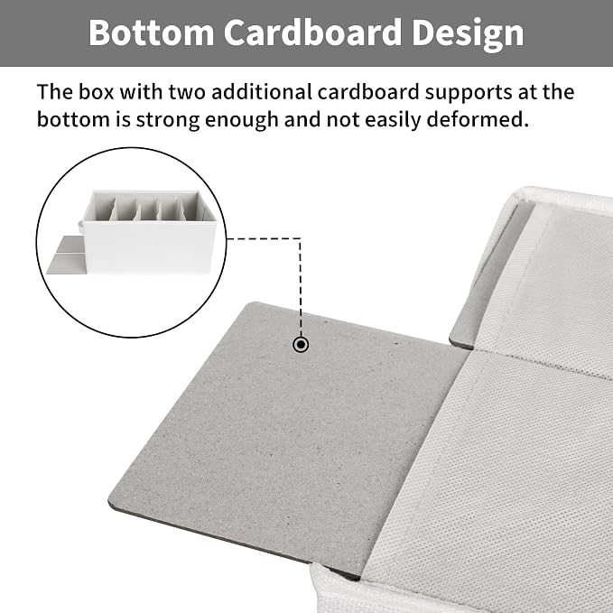 GRANNY SAYS Jean Organizer for Closet, Clothes Drawer Organizer, Pants Organizer, Wardrobe Clothes Organizers, Clothes Storage Bins, Drawers for Sweater, T Shirt, Beige, 6-Pack
