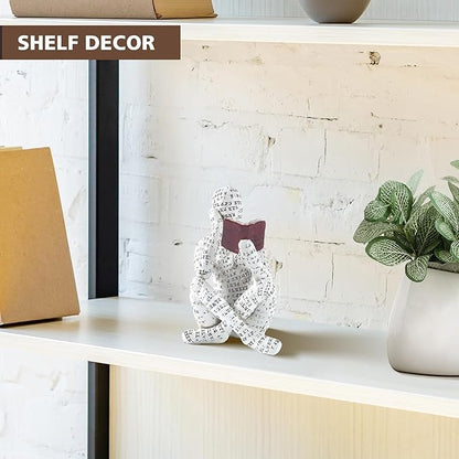 GRAPMKTG Home Decor Pulp Reading Women Thinker Statue Aesthetic Sculpture Room Decor Modern Abstract Decoration on Shelf Table Desk for Living Room Office Bedroom 6 Pack Set
