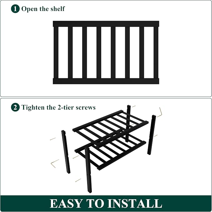 Smiry Small Bamboo Shoe Rack, 2 Tier Free Standing Wooden Shoe Organizer, Stackable Wood Shoe Storage Shelf for Closet, Entryway, 12 Vertical Slats, One-piece Standard Legs, 17.3"x11"x13", Black