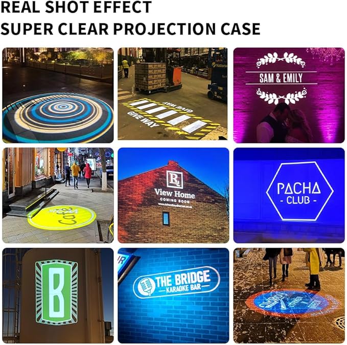 40W Custom GOBO P𝐫𝐨𝐣𝐞𝐜𝐭𝐨𝐫 Led Logo Lights Image for Store Business Outdoor and Indoor I𝐩𝟔𝟕 Waterproof with Remote Control (40, Watts)