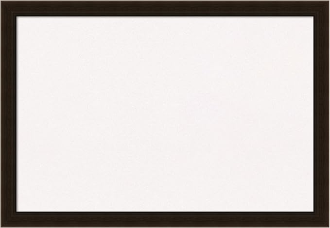 Amanti Art White Cork Board for Wall, 18x26 Vision Board with Brown Wood Frame, Medium Corkboard Office Decor for Home Organization, Rustic Farmhouse Corkboard Pinboard to display items for home