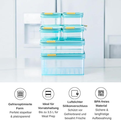 LocknLock HFL104 Freezer Fit Plastic Food Storage Container with Lid for Kitchen, Lunch, Meal Prep, and Leftovers, BPA-Free, Airtight, Leakproof, Microwave, Dishwasher-Safe, 1.65L