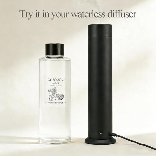 Vanilla Coconut Scented Oil Diffuser Refill 6.76 fl oz Natural Essential Oil for Reéd Diffuser Home Fragrance for Bedroom, Bathroom Home Decor
