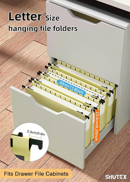 Extra Capacity Plastic Hanging File Folders,12 Pack Reinforced Hang Folder, Heavy Duty File Folders for Filing Cabinet for Bulk Files/Medical Charts, File Folders & Accessories(Cream Yellow)