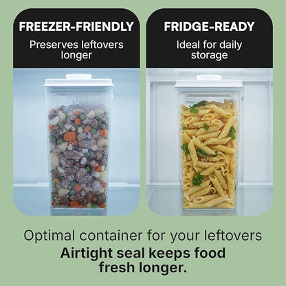 Bop Top | Airtight Meal Prep Containers with Lids | Food Storage Container Sets | Snack and Overnight Oats Fridge Organizer | Pantry and Kitchen Organization