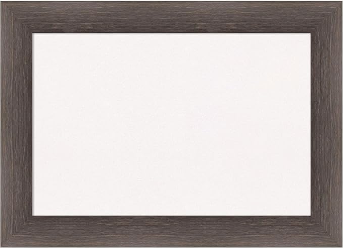 Amanti Art White Cork Board for Wall, 21x29 Vision Board with Brown Wood Frame, Medium Corkboard Office Decor for Home Organization, Country Rustic Corkboard Pinboard to Display Items for Home