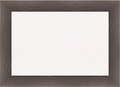 Amanti Art White Cork Board for Wall, 21x29 Vision Board with Brown Wood Frame, Medium Corkboard Office Decor for Home Organization, Country Rustic Corkboard Pinboard to Display Items for Home
