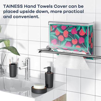 Acrylic Hand Towel Box Cover Compatible with Kleenex Disposable Hand Towels Wall-Mounted Paper Towel Dispenser Suitable for Tabletop, Bathroom, Car, and Office Use Valentine's Day Gifts (Clear)