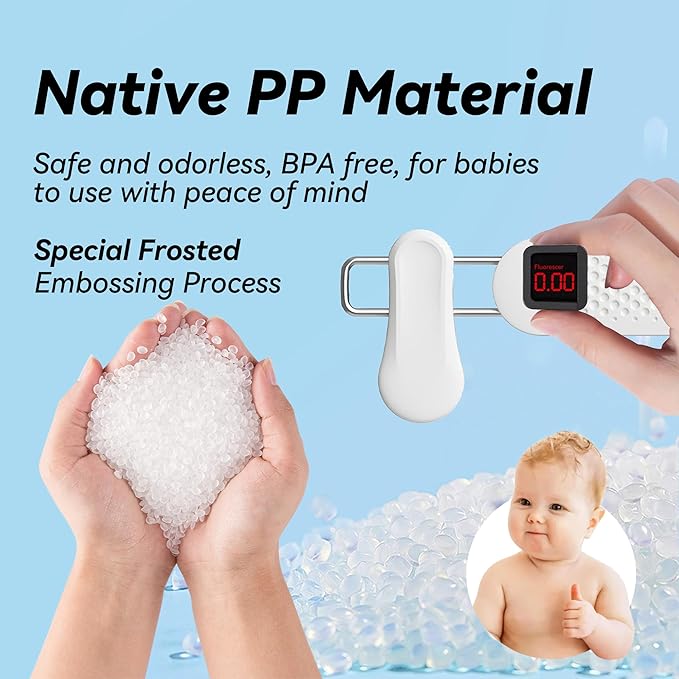 Baby Kids Pants Hangers with Clips 30 Pack, Frosted Embossing Adjustable Heavy Duty Skirt Hangers for Women Toddler, Children, Space Saving Non-Slip with 360° Swivel Hook (White)