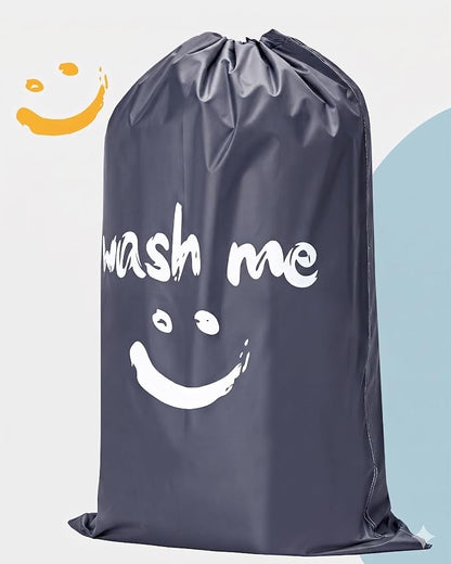 HOMEST XL Laundry Bag 28" x 40", Extra Large Dirty Clothes Organizer Holds 3-4 Loads, Machine Washable Drawstring Laundry Bag for Dorm, Camp, Laundromat, Family, Travel, Gray