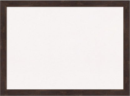 Amanti Art White Cork Board for Wall, 23x31 Vision Board with Brown Wood Frame, Medium Corkboard Office Decor for Home Organization, Rustic Farmhouse Corkboard Pinboard to display items for home