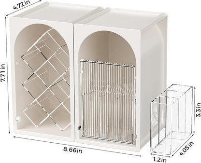 Modular Makeup Organizer, Clear Acrylic Cosmetic Storage Box with Drawer, Vanity Countertop Organizer for Makeup, Skincare and Beauty Accessories – Multiple Styles