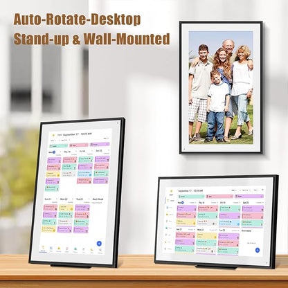 15.6 inch Wall Planner Digital Calendar Electronic Calendar Chore Chart,Smart Touchscreen Full HD Interactive Display for Family Schedules,Wall/Desk Mountable for Seamless Scheduling/Organizing