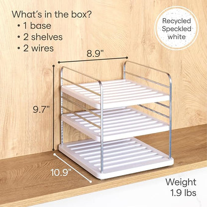 YouCopia UpSpace Cabinet Box Organizer Small, Adjustable Foil Wrap Shelf