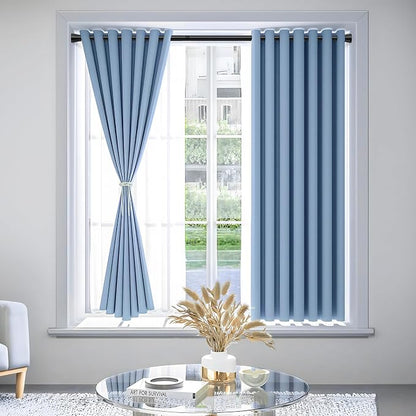 AIZESI Black Spring Tension Curtain Rods 28 to 48 Inch, Adjustable Curtain Rods No Drilling, Expandable Spring Curtains Rod, Non-slip Shower Curtain Rod for Bathroom Closet Doorway (7/8" Diameter)