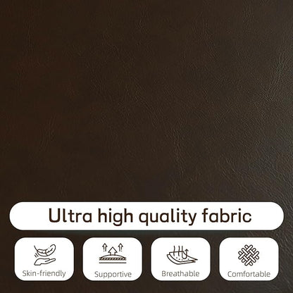 Shoe Rack Bench with Leather Cushion, 2 Tier Solid Wood Storage Bench, Mid-Century Modern Shoe Bench for Entryway, Hallway, Closet, Front Door Entrance, Foyer (Dark Brown, 46.5)