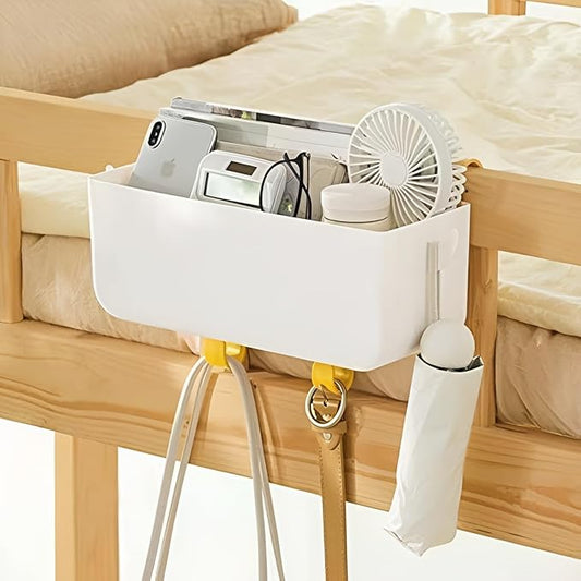 Bunk Bed Shelf for Top Bunk Bedside Shelf Accessories for Kids Bunk Bed Caddy with Hooks for Bed Rail