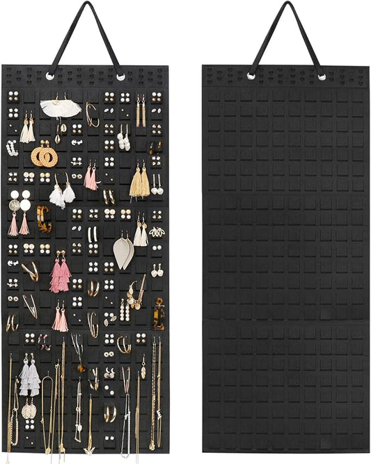 Resovo Extra Large Earring Organizer - Wall Mount Earring Holder for Up to 420 Pairs, Hanging Jewelry Organizer for Women & Girls
