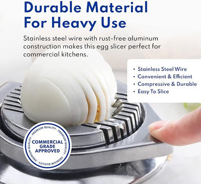 New Star Foodservice Commercial Grade Aluminum Egg Slicer, Mushroom Slicer with Stainless Steel Wire (Hand Wash Only)