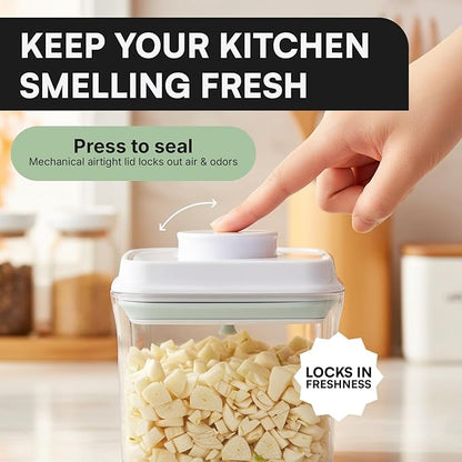 Bop Top | Airtight Meal Prep Containers with Lids | Food Storage Container Sets | Snack and Overnight Oats Fridge Organizer | Pantry and Kitchen Organization