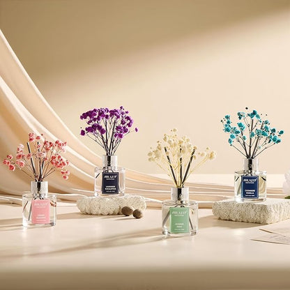 Airkeep Reed Diffuser Set,1.69 fl oz (50 ml) - Cashmere Vanilla Oil Diffusers with 8 Reed Sticks,Home Fragrance Reed Diffuser for Bathroom Shelf Decor