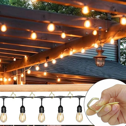 120 Pcs Gold Eye Hooks Screw Heavy Duty,Ceiling Hooks for Hanging Plants,String Lights,Cup,Wind Chime,Bird Feeders. Plant Hanger Indoor&Outdoor