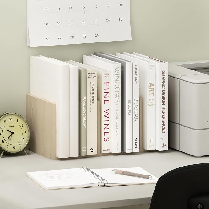 Furinno Hermite Desk Organizers and Accessories with File Holder, Office Organization, Desk Top Book Shelf, for Office Supplies, Natural Oak