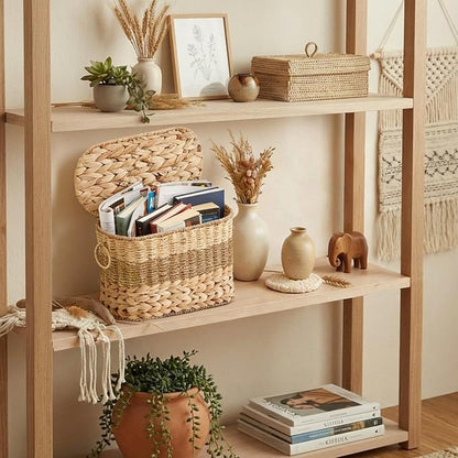 Toilet Paper Storage, Toilet Paper Baskets with Lid Container for up to 9 Rolls, for Bathroom Accessories Basket Home Organizer