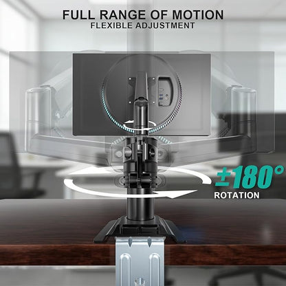 WALI Single Monitor Arm 13-33 Inch, Single Monitor Mount, Vesa Desk Mount up to 19.8lbs Single Monitor Stand with Clamp, VESA 75x75mm or 100x100mm Compatibility(GSDM001), Black
