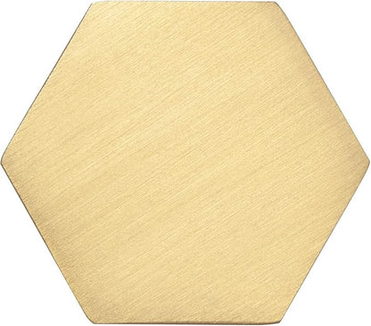 YANGQIHOME Pack of 4, Brass Wall Hooks, Gold Decorative Towel Hooks, Coat Hooks, Hangers Wall Mounted (Hexagon)