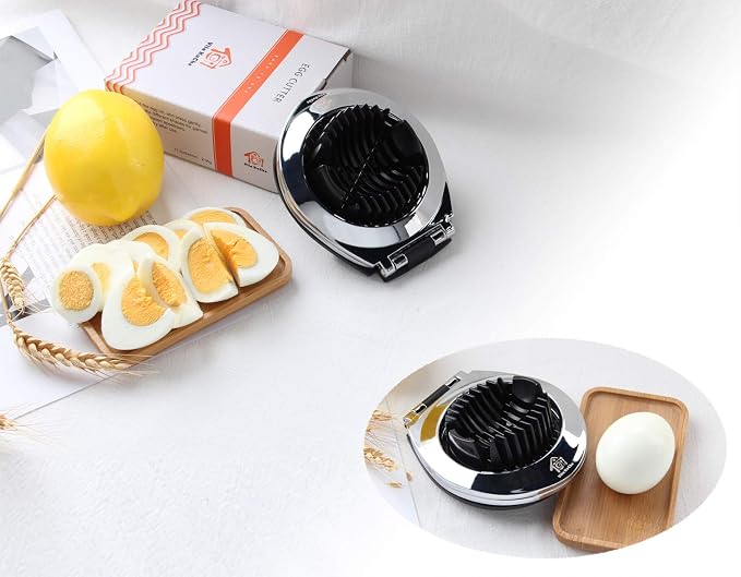 Multi Function Stainless Steel Egg Slicer Hard Boiled Eggs Dishwasher Safe Heavy Duty Egg Cutter Kitchen Helper