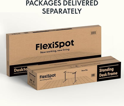 FLEXISPOT E3 Solid Wood Dual Motor 63 x 24 Electric Standing Desk Sit Stand Desk, Holds 220 lbs, Adjustable Height w/Memory Presets, Butcher Block Rubberwood Desktop & Black Frame, Ships in 2 Boxes