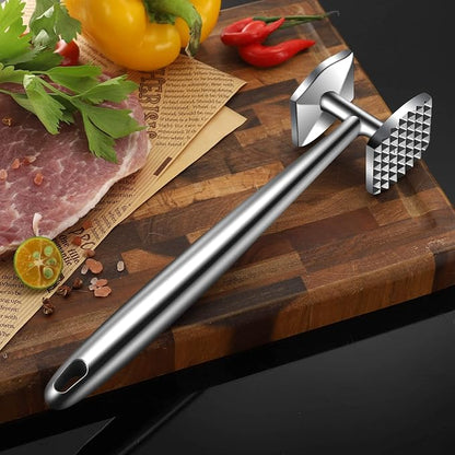 Aliglow Meat Tenderizer 304 Stainless Steel Hammer Mallet Tool Pounder Flattener For Tenderizing and Pounding