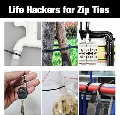 Zip Ties 12 inch, 1000 Pack Black Zip Ties, Self-Locking Nylon Cable Ties with 50 lb Tensile Strength,Wire Ties for indoor and outdoor use.