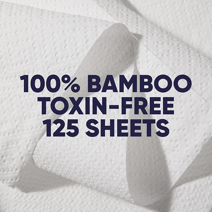 Save Trees Bamboo Paper Towels 24pk - 3600 Sheets Rolls Ultra Absorbent & Durable Eco-Friendly Paper Towels -FSC-Certified, Vegan