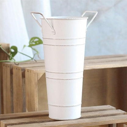 Metal Umbrella Stand Standing Umbrella Holders Bin Canes , Perfect for Entryway and Porch Use, Ideal Organizer for Home and Office Rustic Floral Bucket Floor Vase for Entryway Porch Indoor (black)