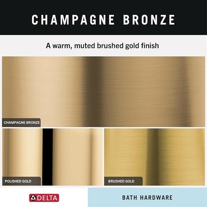 Delta Mylan (1-Pack) Toilet Paper Holder Champagne Bronze Pivoting Tissue Roll Rod, Organization and Storage, Wall Mounteded Gold Bathroom Accessories MYN50-CZ
