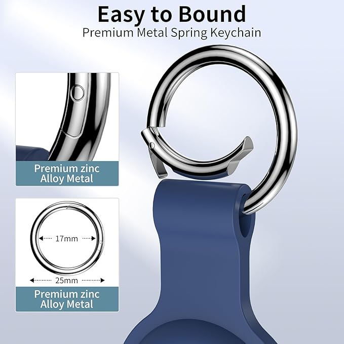 Compatible with AirTag Holder Case Keychain 4 Pack, for AirTag 1st & 2nd Generation Key Chain Ring Case Cover for Air Tag Holder GPS Tracker Item Air Tags Finders Air Tagholder for Kids,Bags,Luggages
