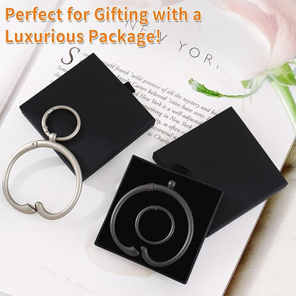 Purse Hook for Table 2-in-1 Anti Slip Purse Hook, Table Purse Hook with Gift Box, Heavy Duty Bag Hook Available for Women and Men Gifts (Black)