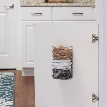 Household Essentials Satin Nickel Steel Door Basket