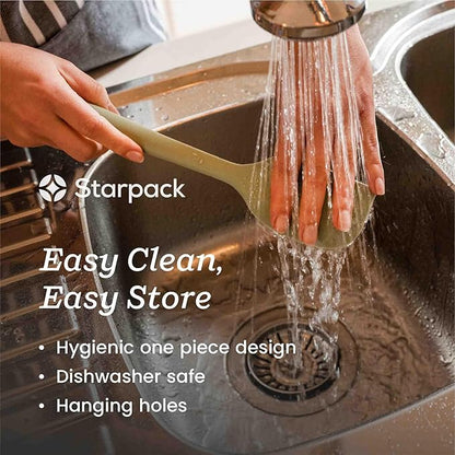 Starpack 'Winning Serve' XL Premium Silicone Serving Spoon (13.5") - Large Silicone Spoon for Cooking High Heat Resistant to 600°F - LFGB Grade Nonstick Mixing Spoons - Large Rubber Serving Spoons