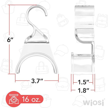 Wiosi Premium Clear Purse Hanger Closet Set of 3 - Durable Acrylic Organizers and Storage Bag Hanger for Luxury Closet - Purse Hanger Holder for Handbags, Premium Backpack Purse Hooks