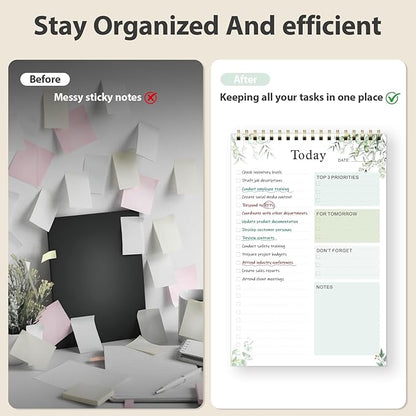 Weekly To Do List Notepad, Undated Planner with 52 Sheets (6.5''x8.9''), Desk Weekly Planner for Women & Man, Home School & Work