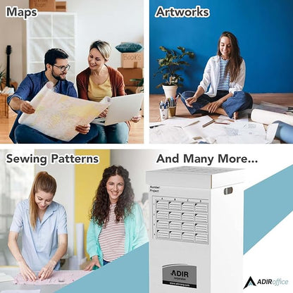 Adir Cardboard Roll File Storage Organizer - Vertical File Sorter - Blueprint, Poster, Plans, Gift Wrap, And Map Holder Station-16 Slots (for Rolls up to 25 Inches Long)