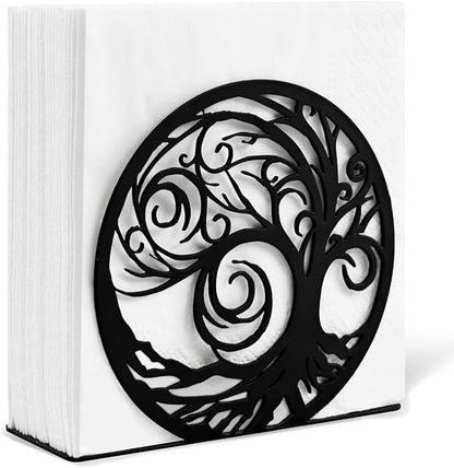 Napkin Holder for Table Metal Standing Napkin Holders for 5-inch Paper Napkins, Mail Bills Elegant Napkin Dispenser for Dining Room, Kitchen