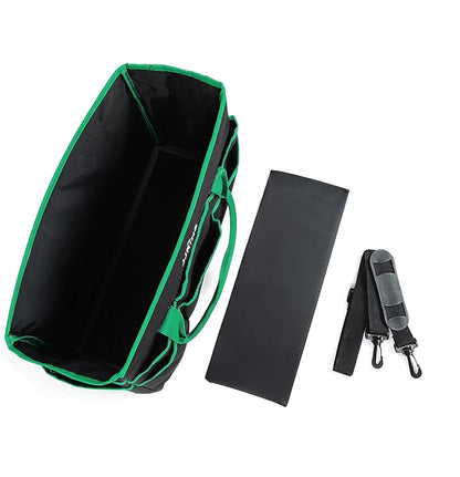 Large Multi-Functional Carrying Bag, 600D Nylon Artist Tote Bag with 16 Pockets Caddy for Art, Craft, Sewing, Make-up or School, Medical, Office Supplies Organizer, Green