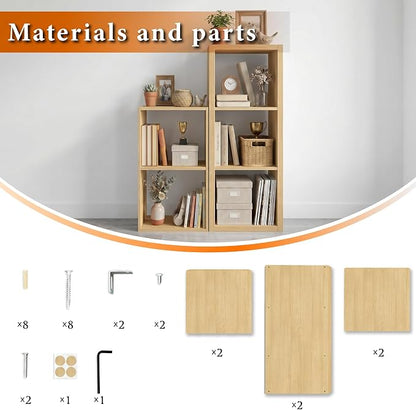 WannabeMyself【2026 Wooden Thick Frame】 3 Cube Storage Organizer with Anti-Tipping Kits, Reversible Open Back Book Shelf,Bookcase for Living Room,Bedroom,Entrance Hall,Office,11.6×36.3×13.1,Oak Color