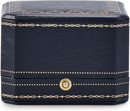 Oirlv Engagement Wedding Ring Box for Proposal Octagonal Ring Bearer Box